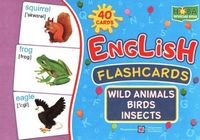 Комплект флеш-карток з англійської мови. Дикі тварини, птахи, комахи