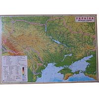 Карта ПП Тюлькин формат А2 картон Украина физическая