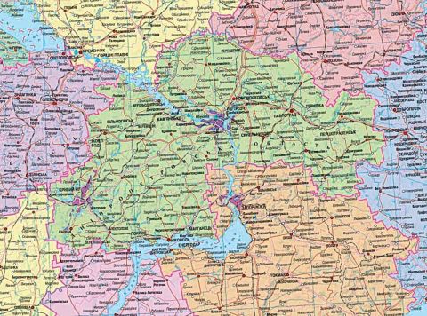 Політико-адміністративна карта України , м-б 1:1 500 000 - фото 2