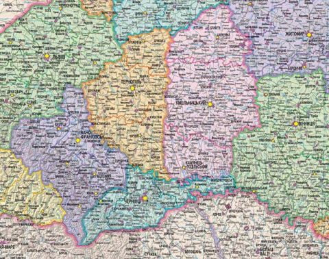 Україна. Політико-адміністративна карта, м-б 1:1 000 000 (на картоні) - фото 3