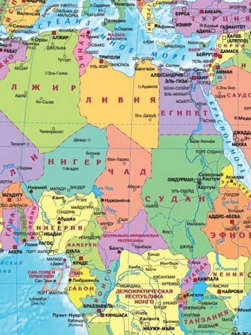 Політична карта світу, м-б 1:35 000 000 - фото 2