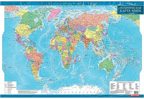 Політична карта світу, м-б 1:35 000 000 - фото 1