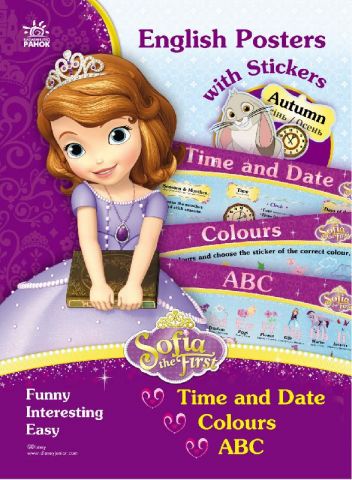 Disney. Плакати з наліпками. Софія. Англійська. ABC...