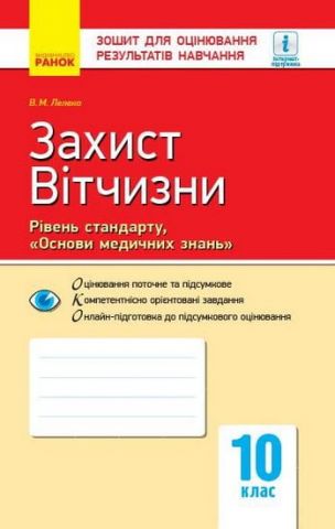 Контроль навч. досягнень. Захист Вітчизни 10 кл. Основи...