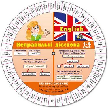 English. Неправильні дієслова. 1-4 клас