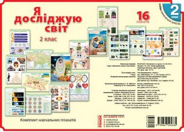 КНП Я дослiджую свiт 2 клас ПЛАКАТИ НУШ (Укр) Наочність...