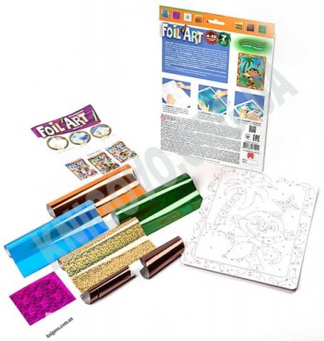 Набір для творчості Foil Art Аплікація кольоровою фольгою за номерами Вид: Danko Toys - фото 2