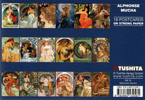 Набор почтовых открыток   Alphonse Mucha. 18 открыток - фото 2