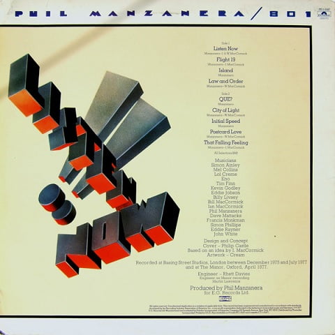 Phil Manzanera / 801 – Listen Now (Vinyl) - фото 2