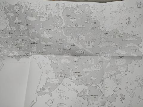 Моя карта України.  Розкладна карта-розмальовка. 940х670 мм. Коваленко І. - фото 5