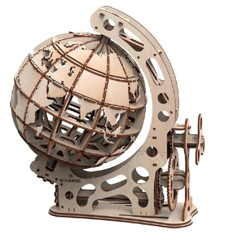 Глобус. Механічна деревяна 3D-модель - фото 4