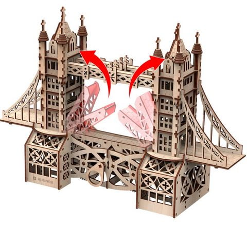 Тауерський міст. Механічна деревяна 3D-модель - фото 5