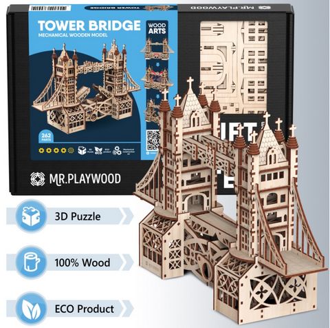 Тауерський міст. Механічна деревяна 3D-модель - фото 1