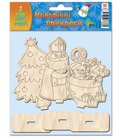Дерев'яні новорічні іграшки в асортименті 3 фігурки в наборі - Новый год и рождество