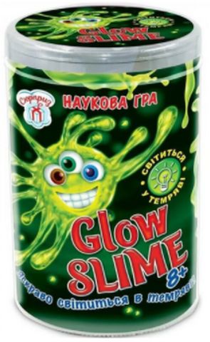 Наукові розваги. Glow Slime (слайм, що світиться у темряві) SLIME СЮРПРИЗ 12132046У - фото 1