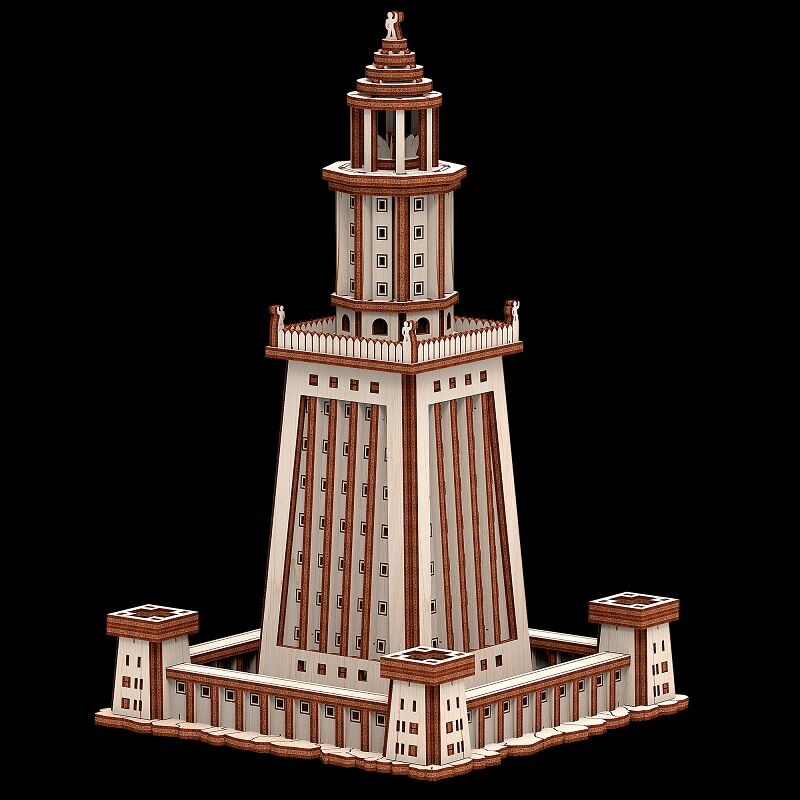 Александрійський Маяк. Механічна деревяна 3D-модель - фото 3