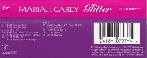 Mariah Carey – Glitter (Cassette) - фото 2