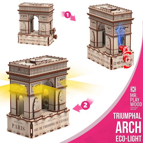 Тріумфальна арка (Еко-лайт). Механічна деревяна 3D-модель - фото 2