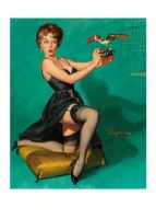 GIL ELVGREN. Ruffled Feathers, 1967