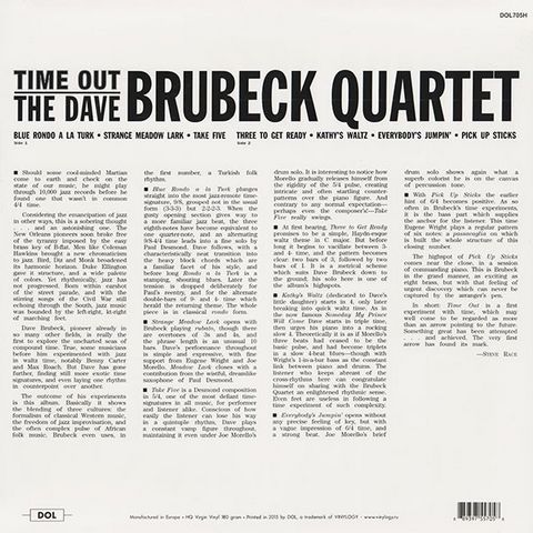 The Dave Brubeck Quartet – Time Out (Vinyl) - фото 2