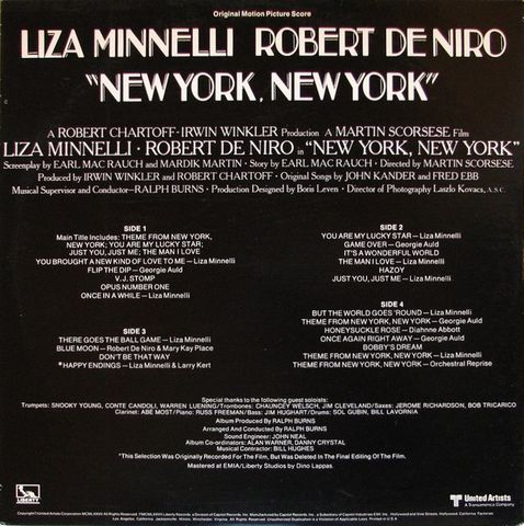 Liza Minnelli , Robert De Niro – New York, New York (Original Motion Picture Score) (Vinyl) - фото 3