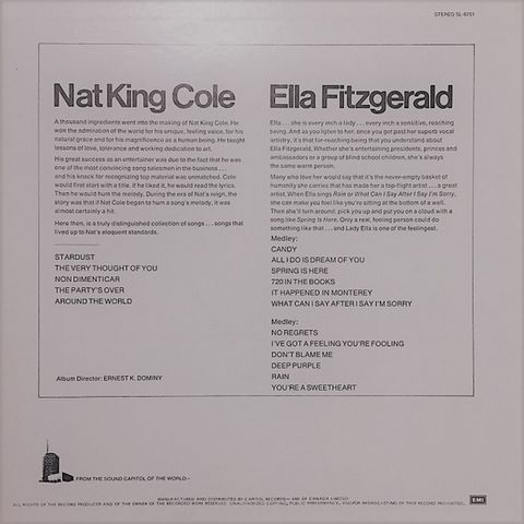 Nat King Cole, Ella Fitzgerald – Nat King Cole / Ella Fitzgerald (Vinyl, Album) - фото 2