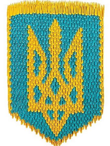 Модульне орігамі. Герб України. 1150 модулів - фото 2