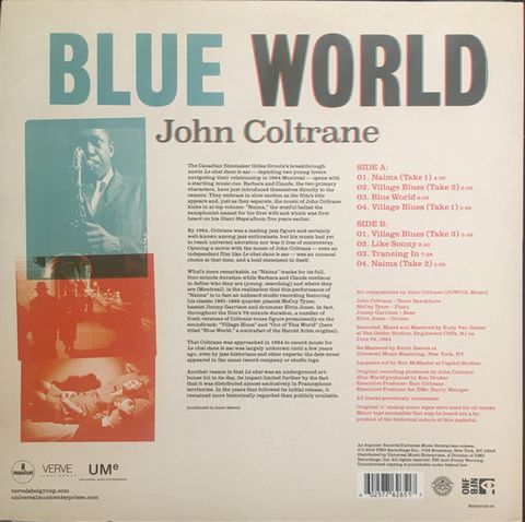 John Coltrane – Blue World (Vinyl) - фото 2