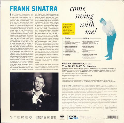 Frank Sinatra – Come Swing With Me! (Vinyl) - фото 2