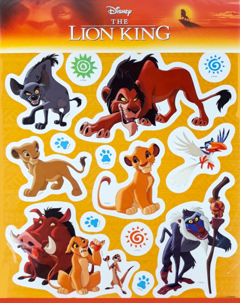 Наліпки для дитячої кімнати Король Лев - Книжки с наклейками