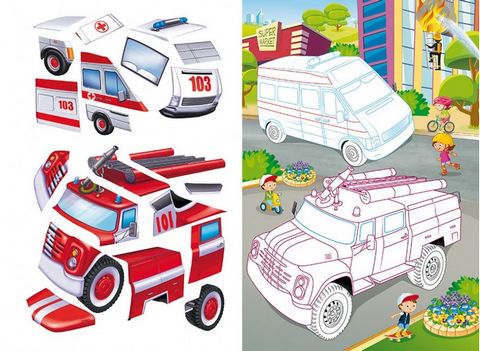 Аплікації для малят. Мінівен - фото 4