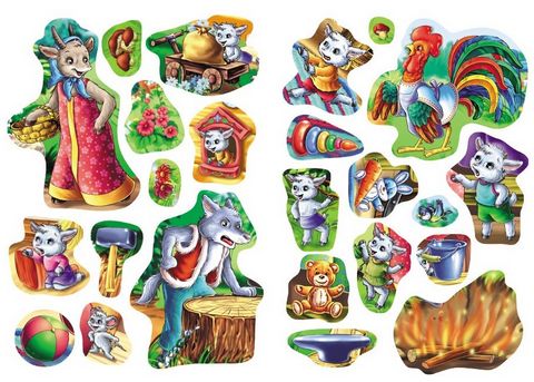 Казки з наліпками. Вовк і семеро козенят - фото 5