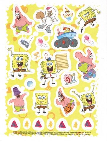 100 наклейок. ТМ SpongeBob SquarePants (блакитна) - фото 2