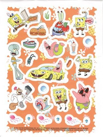 100 наклейок. ТМ SpongeBob SquarePants (блакитна) - фото 3
