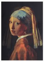 VERMEER - LADY WITH PEARL ( ART / OLD MASTERS )