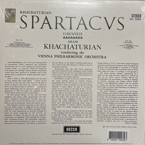Vienna Philharmonic Orchestra, Aram Khachaturian – Spartacus Gayneh (Vinyl) - фото 1
