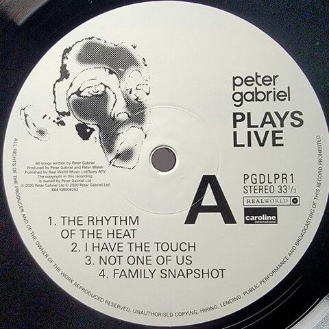 Peter Gabriel – Plays Live (2LP, 180 Gram) (Vinyl) - фото 2