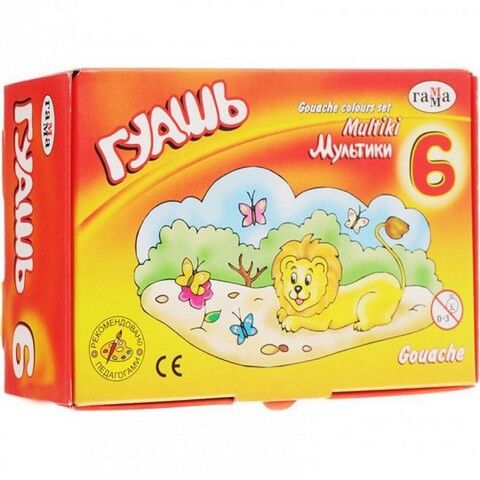 Гуашь. Мультики. 6 цветов - фото 1