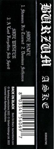 Burzum – Aske (Cassette) - фото 2