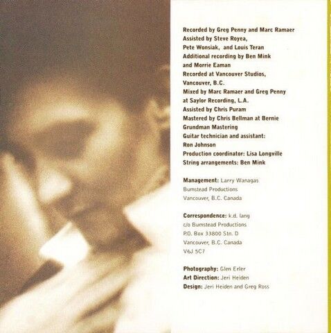k.d. lang – Ingenue (CD, Album) - фото 4