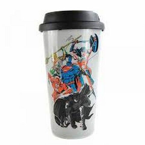 Чашка Travel Mug Plastic – Justice League Біла - фото 1