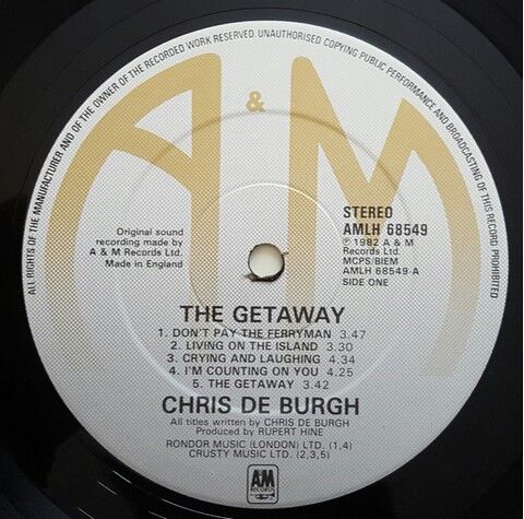 Chris de Burgh – The Getaway (Vinyl, LP, Album) - фото 3