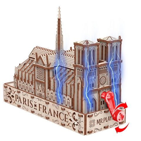 Собор Паризької Богоматері (Еко - лайт). Механічна деревяна 3D-модель - фото 4