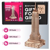 Емпайр Стейт Білдінг (Еко - лайт). Механічна дерев'яна 3D-модель - Игрушки