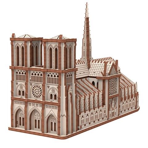 Собор Паризької Богоматері. Механічна деревяна 3D-модель - фото 5
