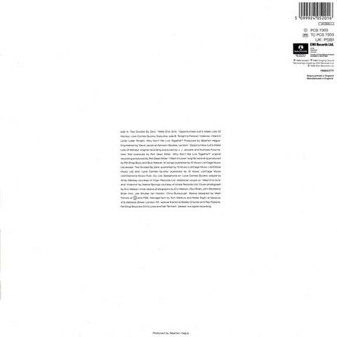 Pet Shop Boys – Please (LP, Album, EMI Pressing, Vinyl) - фото 2