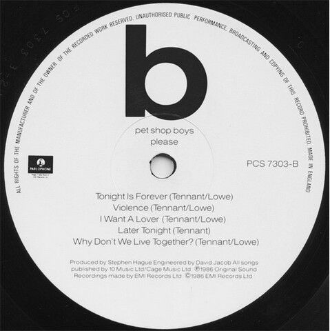 Pet Shop Boys – Please (LP, Album, EMI Pressing, Vinyl) - фото 4