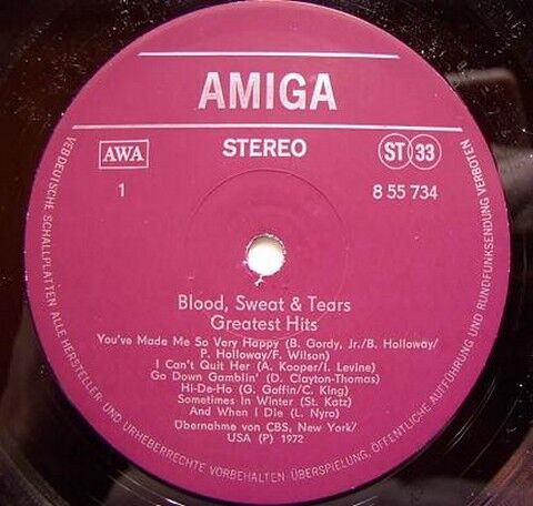 Blood, Sweat & Tears – Blood, Sweat & Tears Greatest Hits (Vinyl) - фото 3