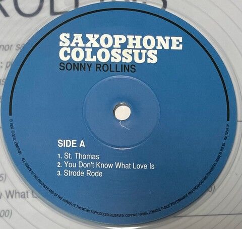 Sonny Rollins – Saxophone Colossus (Limited Edition, 180 Gram, Clear) (Vinyl) - фото 3