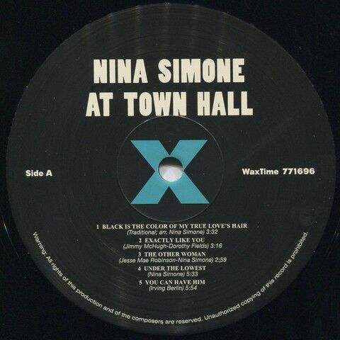 Nina Simone – Nina Simone At Town Hall (Vinyl) (Limited Edition, Reissue, Remastered) - фото 4